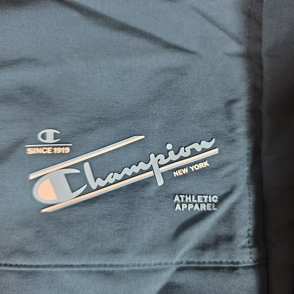 Champion Womens Large‎ Coaches Jacket Reflecting Pond Teal Nylon NWT